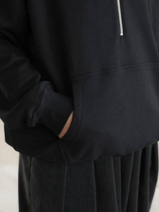 【REVERBERATE/リバーバレイト】 HALF ZIP SWEAT REVERBERATE HALF ZIP HOODY 2色展開 - Maiden Voyage