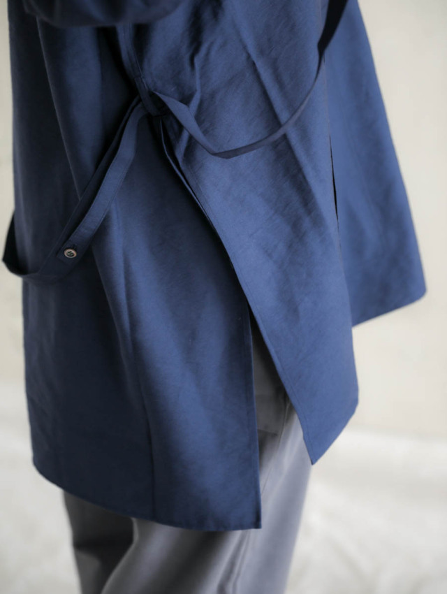 REVERBERATE リバーバレイト / PULLOVER LONG SHIRT ネイビー