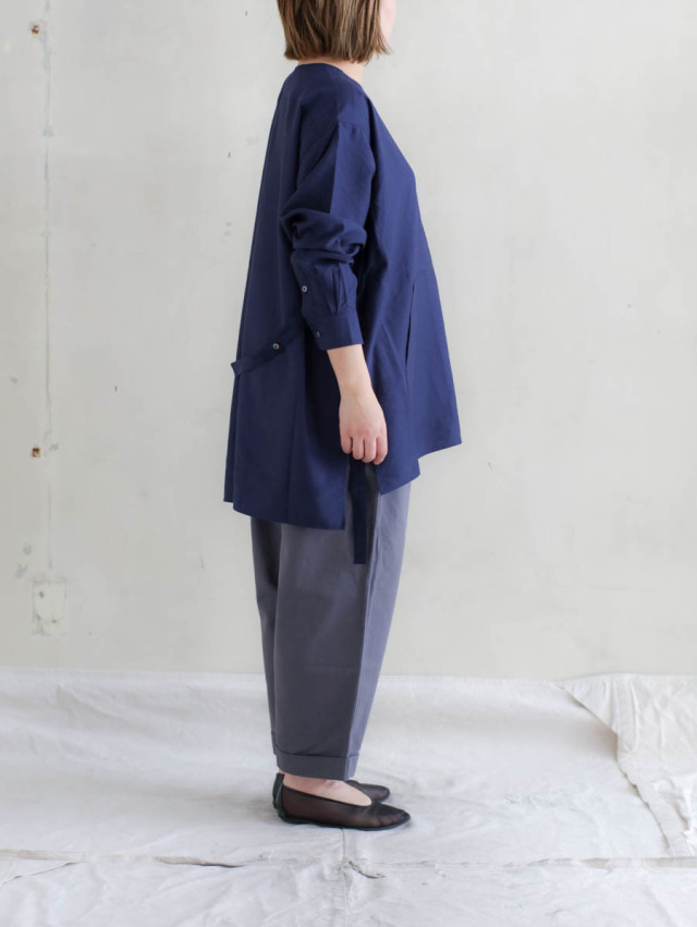 REVERBERATE リバーバレイト / PULLOVER LONG SHIRT ブラック
