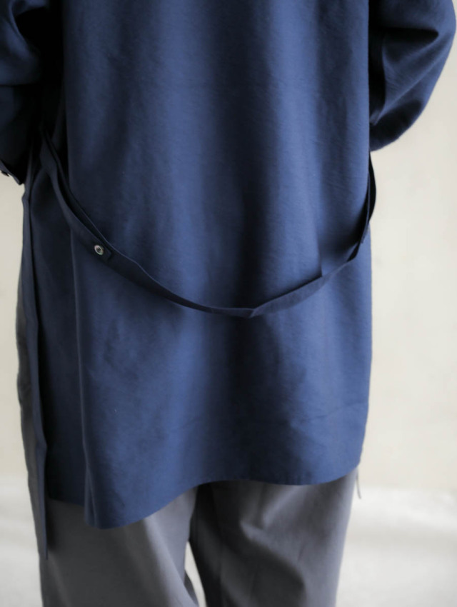 REVERBERATE リバーバレイト / PULLOVER LONG SHIRT ネイビー