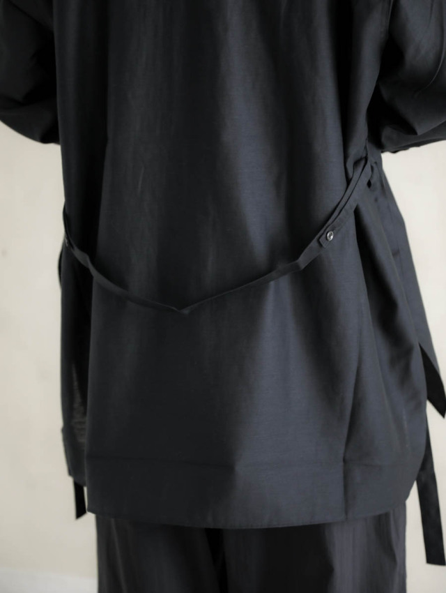 REVERBERATE リバーバレイト / PULLOVER LONG SHIRT ブラック