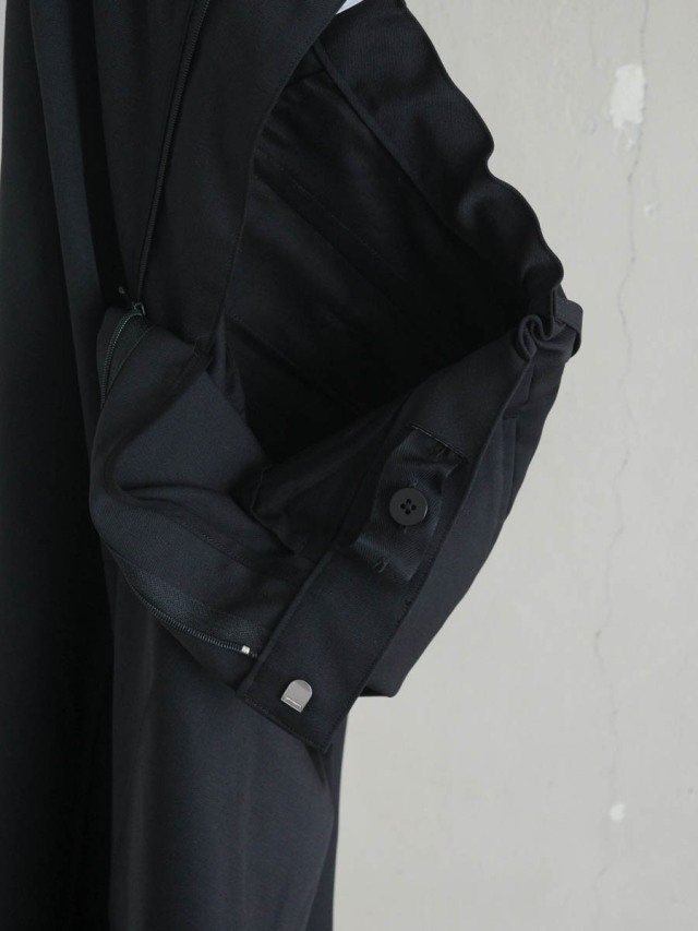 REVERBERATE WIDE TROUSERS AH.H掲載 REVERBERATE リバーバレイト / TACKED TROUSERS - STANDARD ブラック