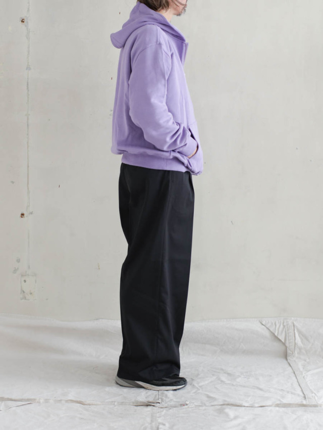 REVERBERATE WIDE TROUSERS AH.H掲載 REVERBERATE リバーバレイト / TACKED TROUSERS - STANDARD ブラック