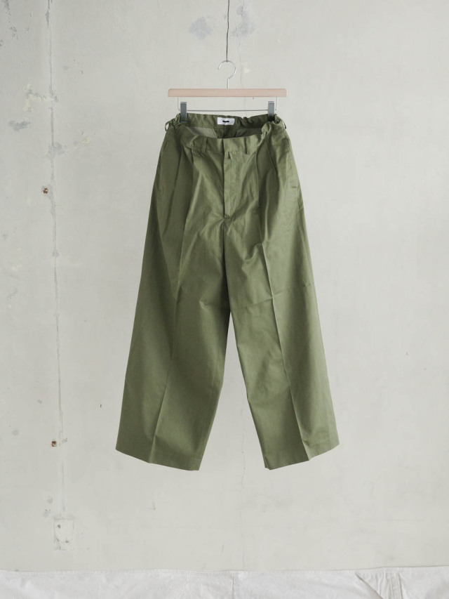 REVERBERATE WIDE TROUSERS AH.H掲載 REVERBERATE リバーバレイト / TACKED TROUSERS PLANE