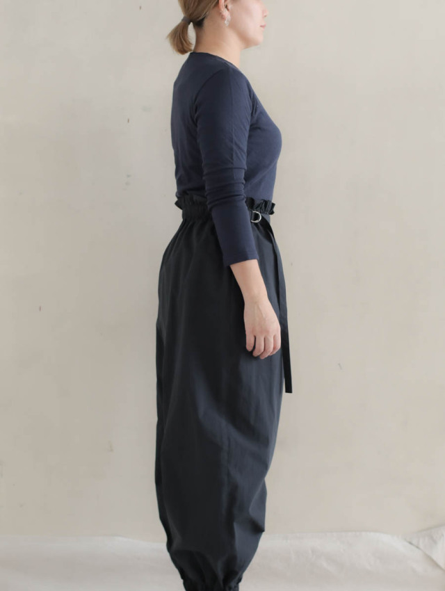 SARAXJIJI サラジジ｜コットンガーゼWフェイスクルーネックTシャツ  