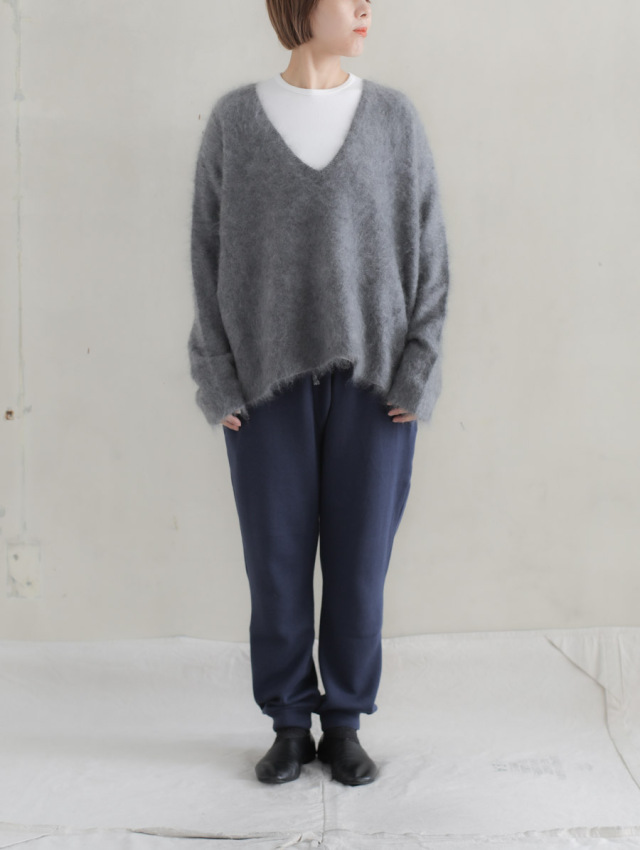 SARAXJIJI サラジジ / 引き揃え天竺スリムサンダパンツ ネイビー 