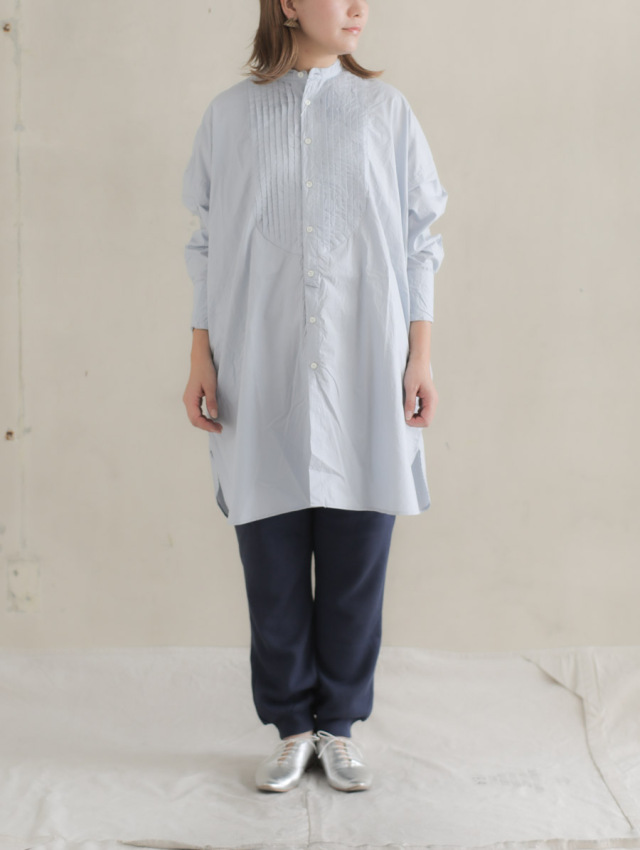 SARAXJIJI サラジジ / 引き揃え天竺スリムサンダパンツ ネイビー 