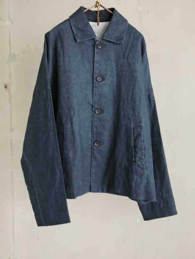 SP エシュペー｜INDIGO LINEN JACKET ダークブルー