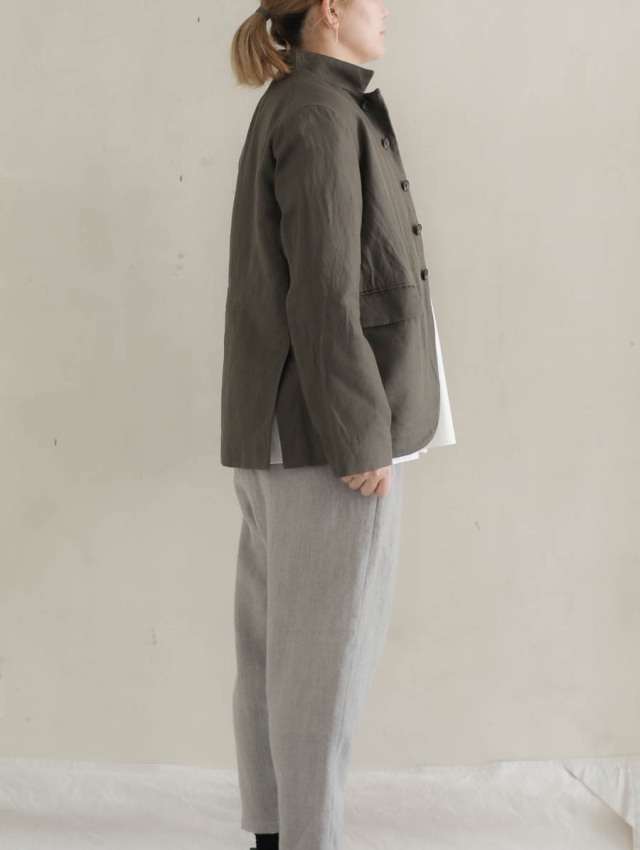 SP エシュペー / WOOL LINEN JACKET カーキ