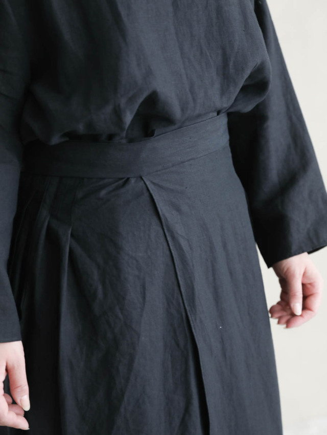 SP（エシュペー） LINEN /ロングワンピース　BLACK SP（エシュペー） LINEN /ロングワンピース BLACK