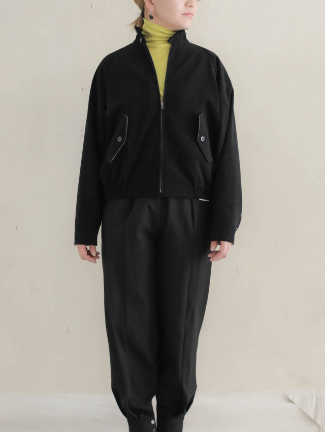 SP エシュペー / WOOL CASHMERE CORDUROY DRIZZLER JACKET ブラック