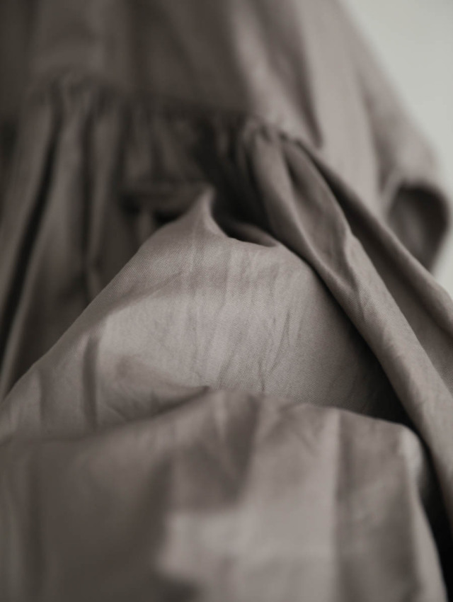 SP(エシュペー)　ブラウス SP エシュペー｜ワイドギャザーブラウス（ブラウン）