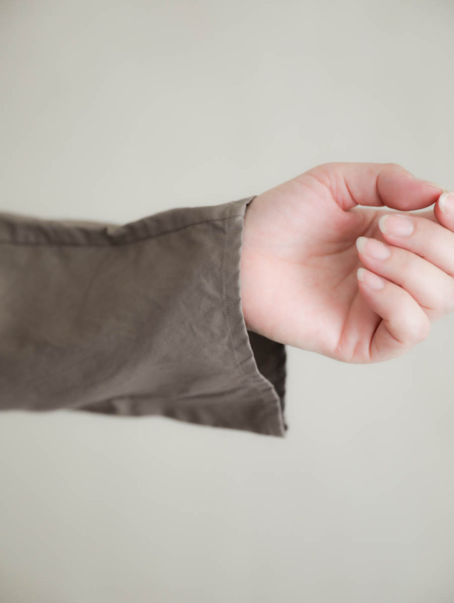 SP エシュペー｜ワイドギャザーブラウス（ブラウン）