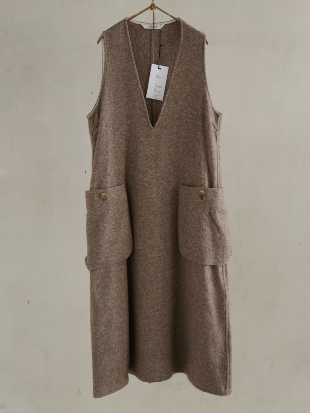 Susuri ススリ アイデリックワンピース Light Brown