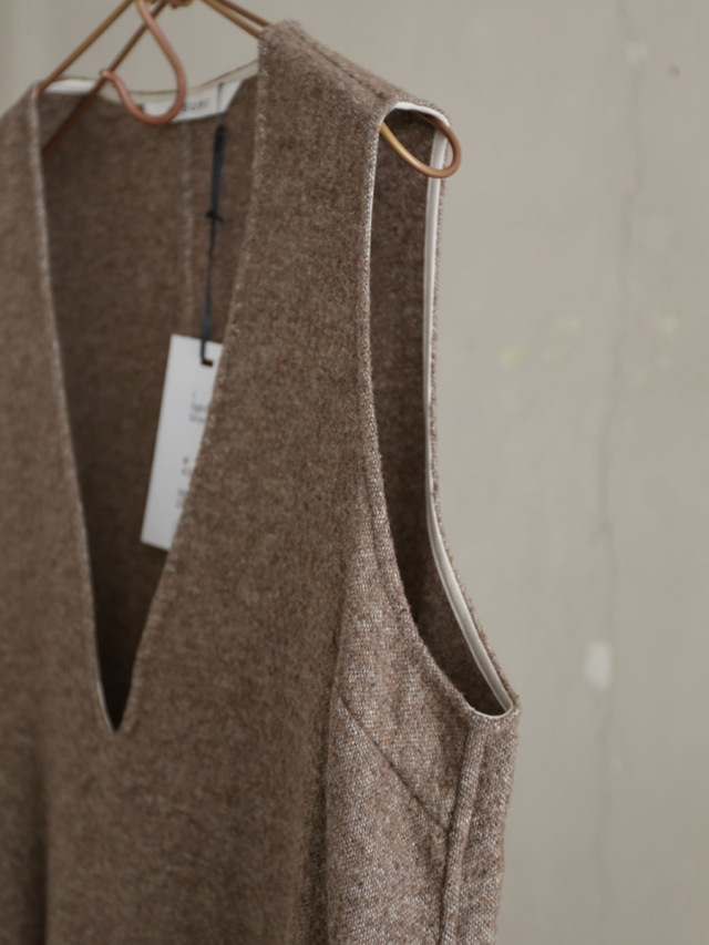 Susuri ススリ アイデリックワンピース Light Brown