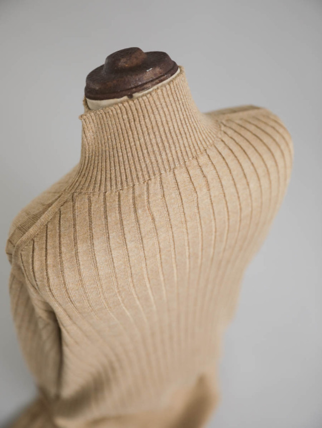 susuri ポエータハイネックセーター リブニット タートルネック ポ