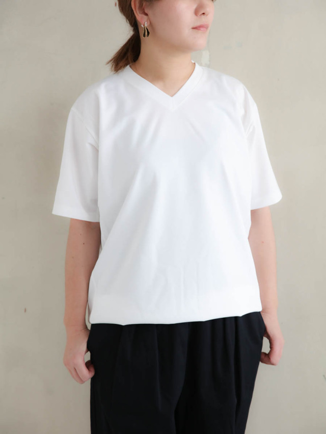 tangenet タンジェネット｜Champ V VネックTシャツ ホワイト