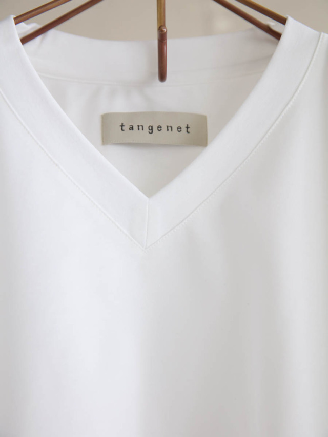 tangenet タンジェネット｜Champ V VネックTシャツ ホワイト
