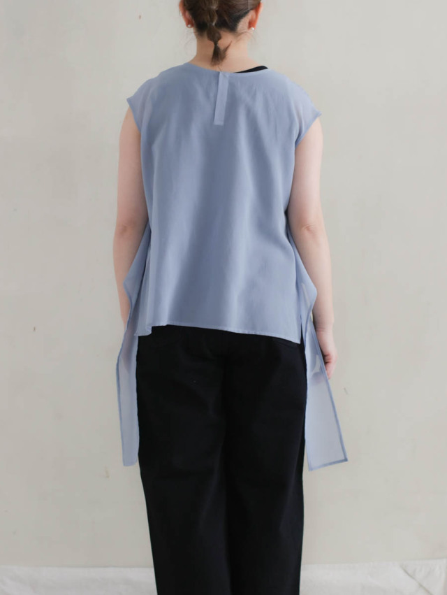 tenne handcrafted modern 2way ベスト organza 2way long dress (白)｜TENNE HANDCRAFTED M