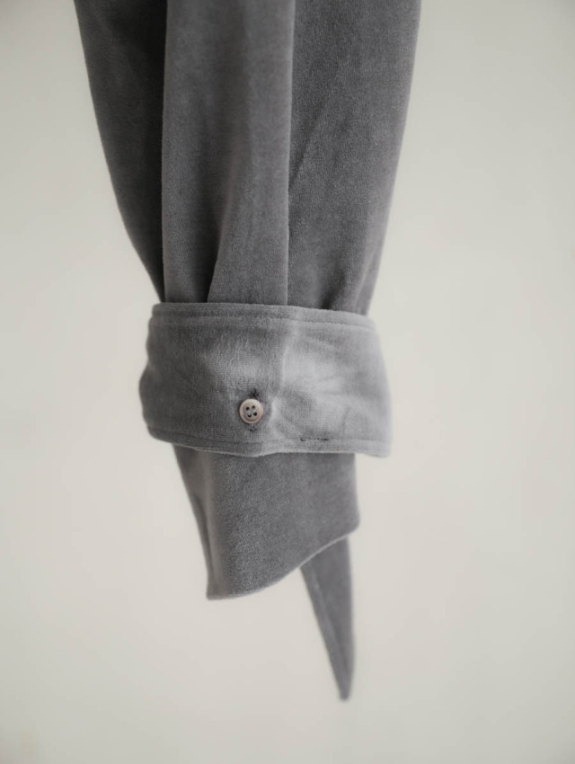 TENNE HANDCRAFTED MODERN ベロアリボンパンツ　グレーM TENNE HANDCRAFTED MODERN velour ribbon pants gray