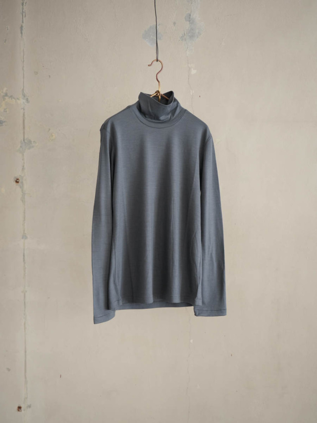 THE HINOKI ザ ヒノキ / ウールタートルネックTシャツ グレー