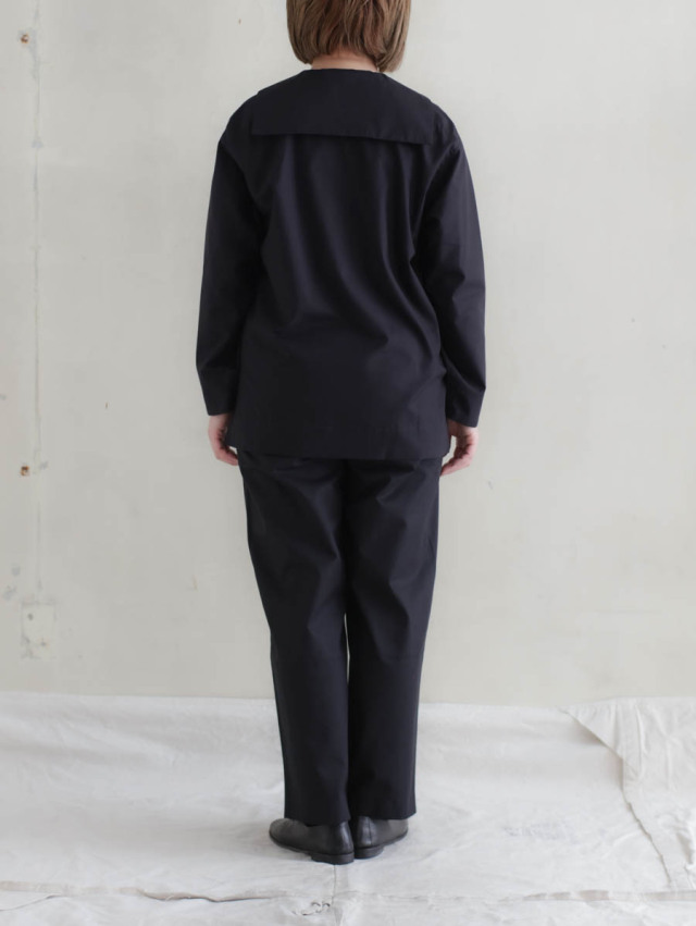 THE HINOKI ザ ヒノキ / オーガニックコットンチノ2タックパンツ ブラック