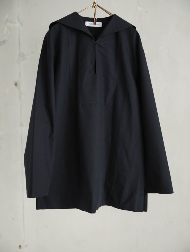 THE HINOKI ザ ヒノキ 22SS OG Cotton Twill シャツ 0 ブラック THE HINOKI (ザ ヒノキ) ORGANIC COTTON TYPEWRITER ZIP SHIRT
