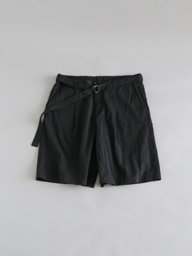 Tissu ティシュ ワイドハーフパンツ スミクロ