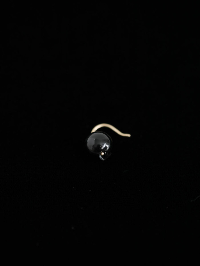 Toile トワル｜デッドストックビーズフックピアス（ブラック）