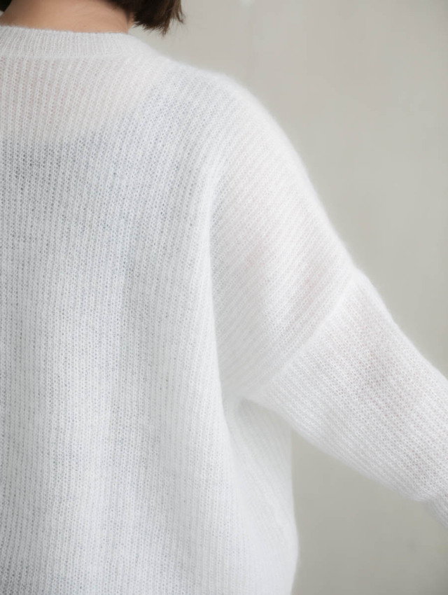 未使用　TORICI トリチ　シルクモヘヤビックセーターホワイト TORICI トリチ｜シルクモヘヤビックセーター（ホワイト）