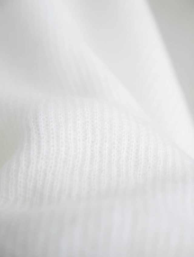 TORICI トリチ｜シルクモヘヤビックセーター（ホワイト）