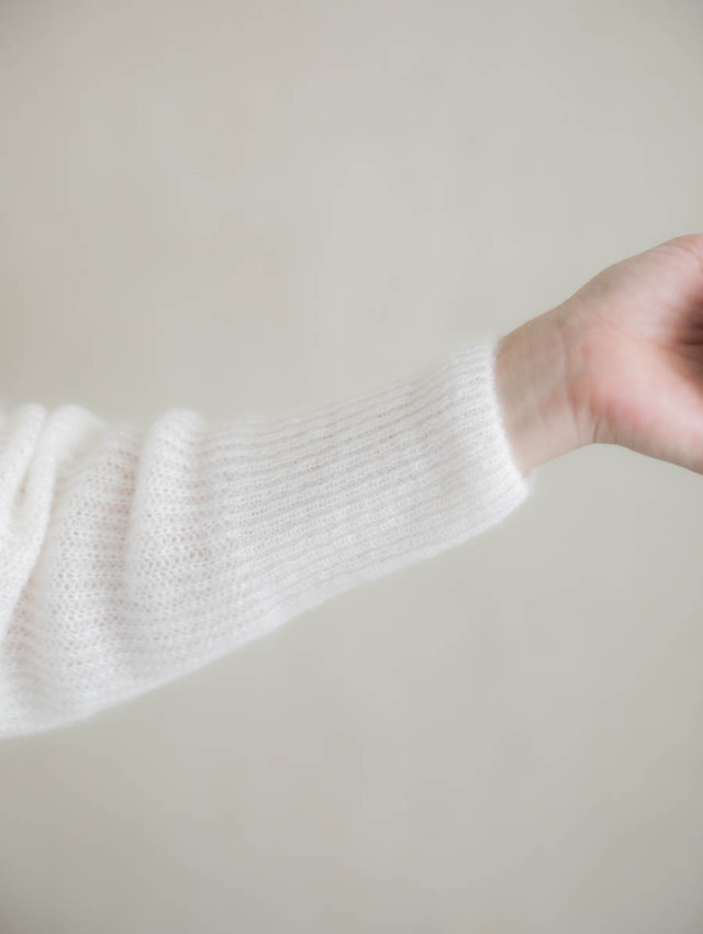 TORICI トリチ｜シルクモヘヤビックセーター（ホワイト）