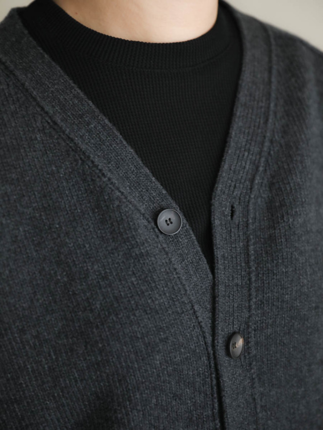 TORICI トリチ｜ヴィランVカーディガン（ダークグレー）
