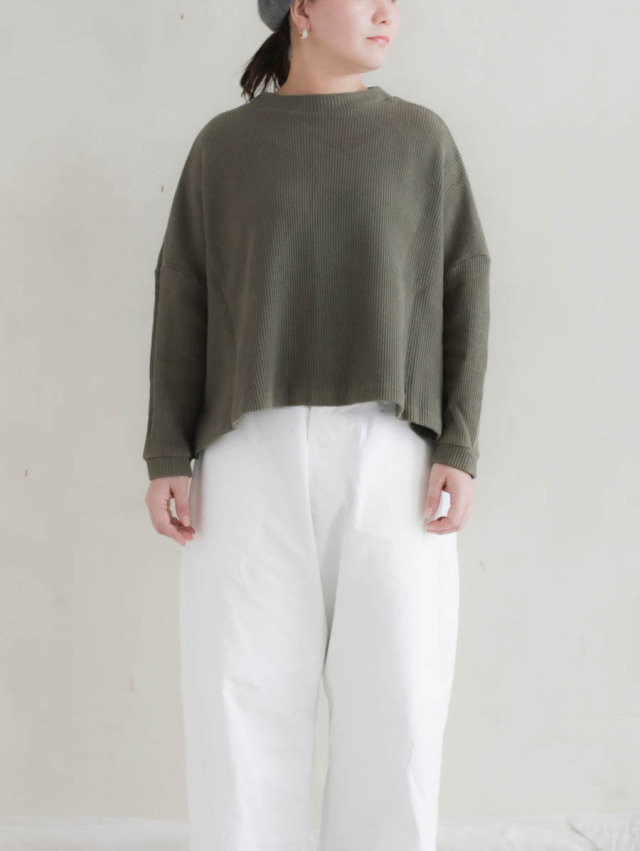 UNIVERSAL TISSU ユニヴァーサルティシュ｜リブニットモックネック