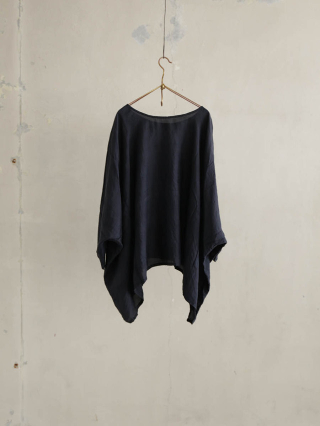 Veritecoeur ヴェリテクール / シルクプルオーバー BLACK 