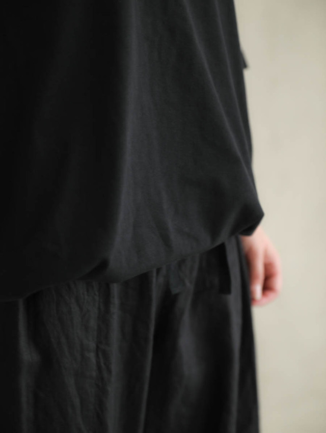 ヴェリテクール　シャーリングプルオーバー　vcc507 Veritecoeur ヴェリテクール｜シャーリング S/S PULL OVER BLACK