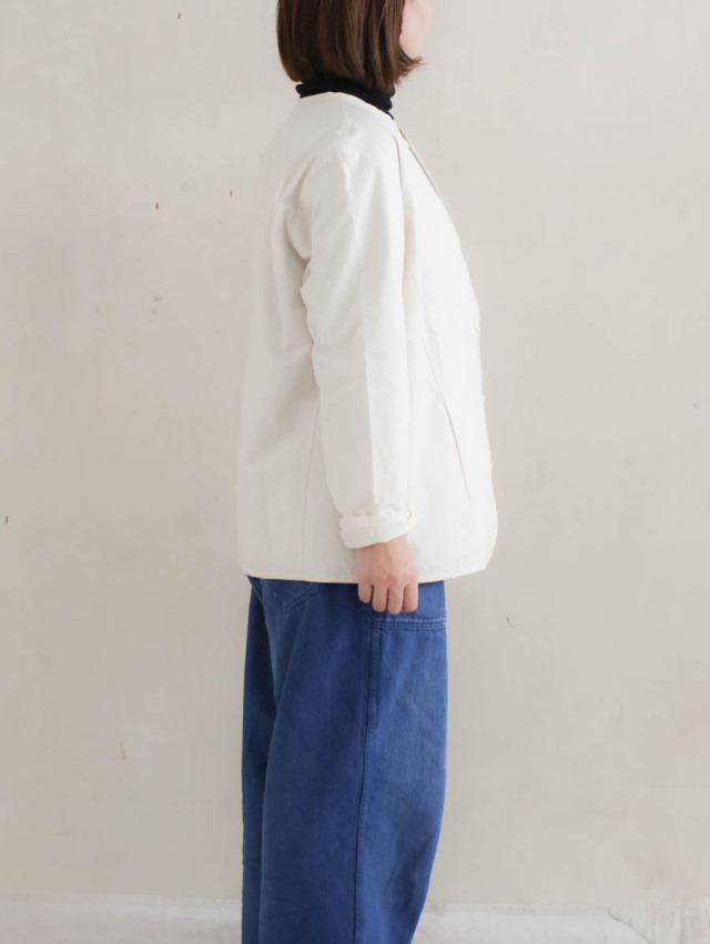 Yoli ヨリ｜コットンシンプルジャケット（オフホワイト）