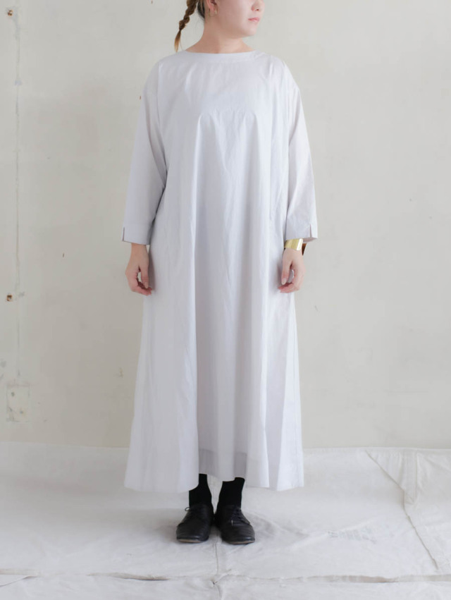 Yoli ヨリ / Boat neck onepiece ライトグレー