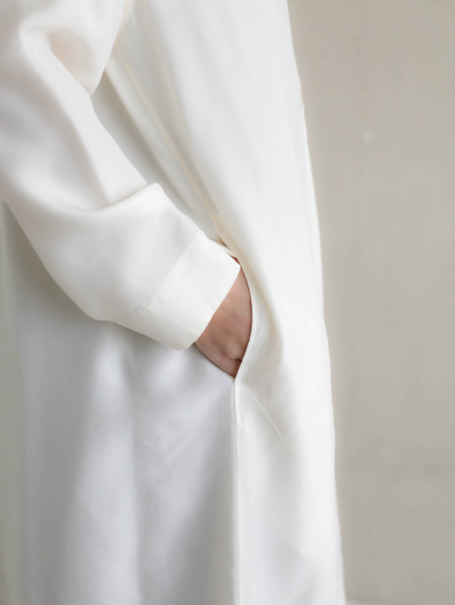 Yoli ヨリ｜Silk flare tunic ホワイト