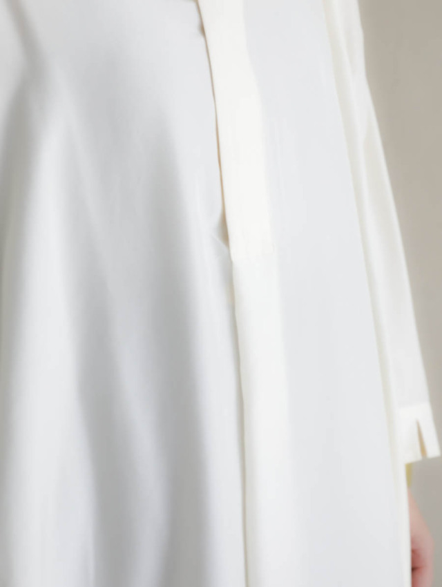Yoli ヨリ｜Silk flare tunic ホワイト