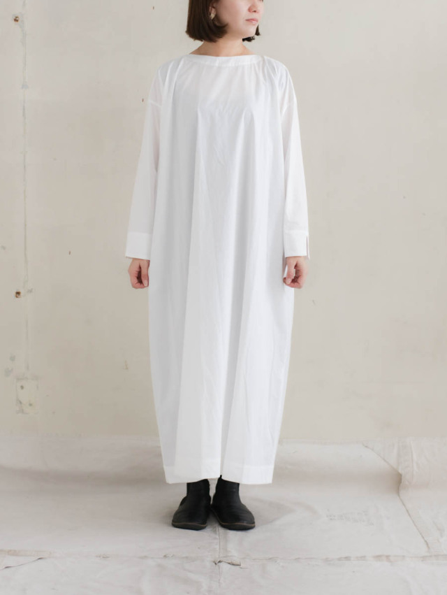 Yoli ヨリ｜コットンワイドワンピース（ホワイト）