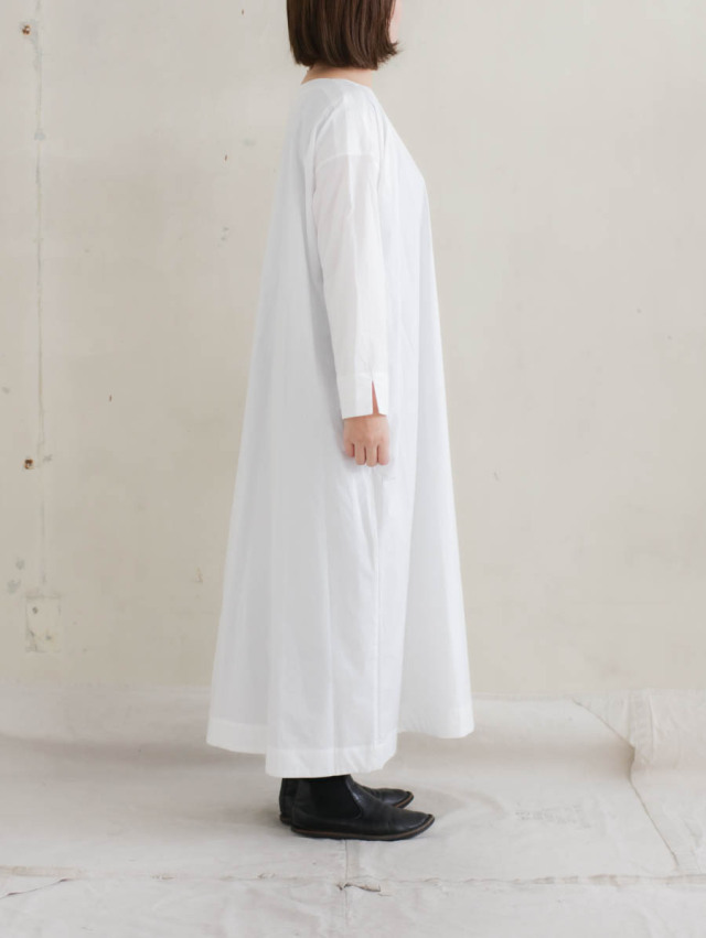 Yoli ヨリ｜コットンワイドワンピース（ホワイト）