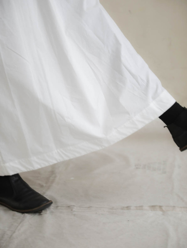 Yoli ヨリ｜コットンワイドワンピース（ホワイト）