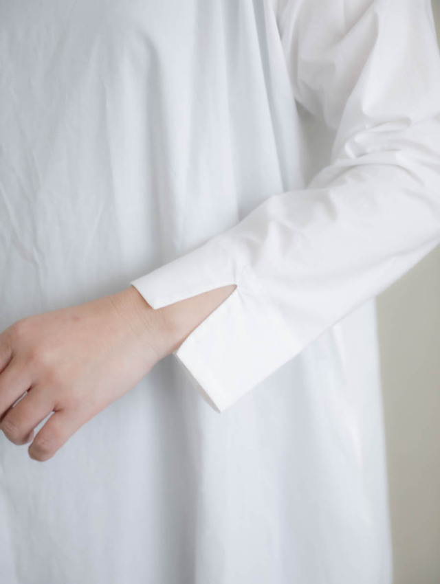 Yoli ヨリ｜コットンワイドワンピース（ホワイト）