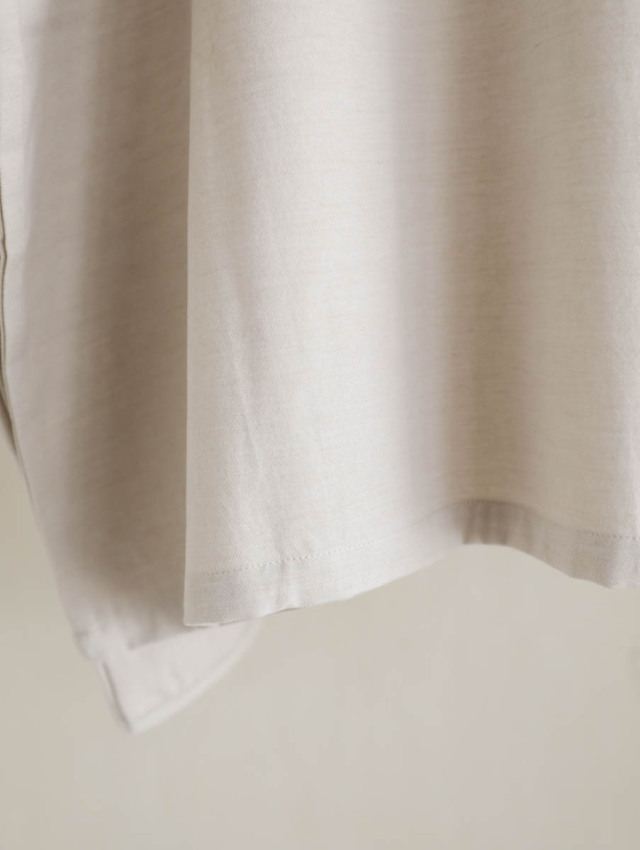 Yoli ヨリ / Wool simple wide blouse ベージュ 