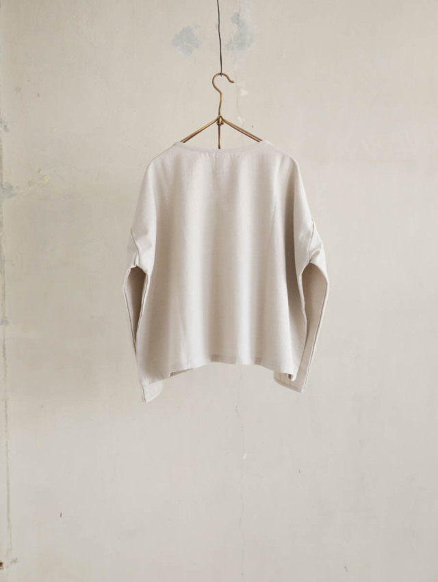 Yoli ヨリ / Wool simple wide blouse ベージュ 