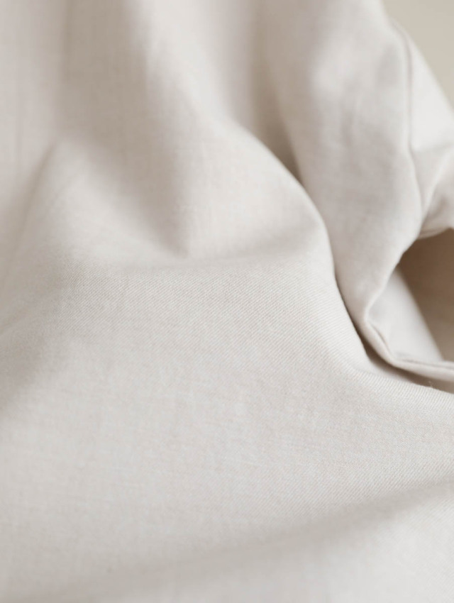 Yoli ヨリ / Wool simple wide blouse ベージュ