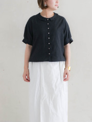 【✨新品✨】MAGALIマガリ◎コットンシルクワイドパンツ ブラック MAGALI マガリ インディゴ コットン フラップ パンツ pt58-yo