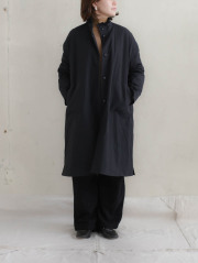 MAGALI｜オールドコットンナイロンリネンフリルカラーパディットコート