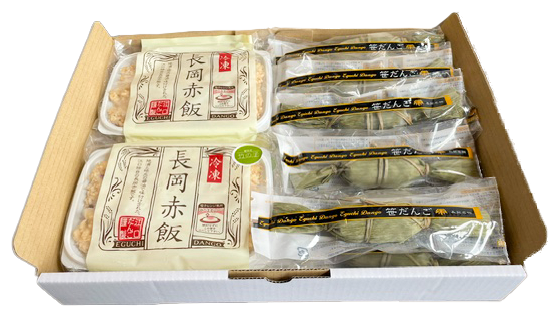 春の赤飯セット(笹団子10個・長岡赤飯2個・竹の子わらび赤飯2個)